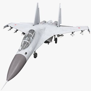 Russian Fighter Aircraft Sukhoi Su-30 2 Rigged