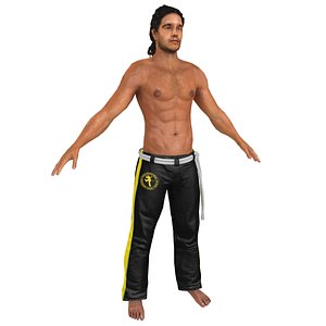 3D capoeira martial artist model