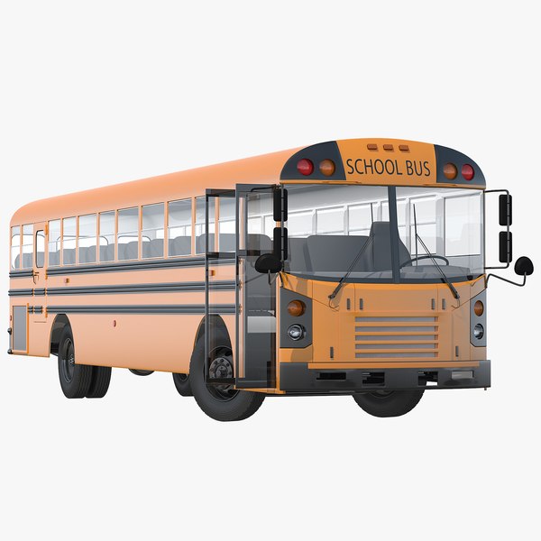 3d model schooll bus rigged