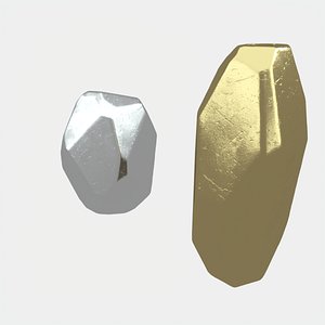 3D von gold geometric vase