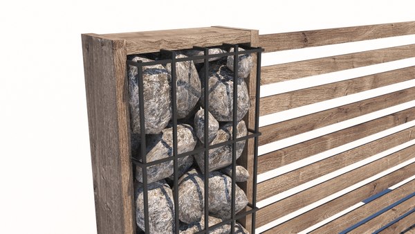 3D модель Габионный забор - TurboSquid 1250163