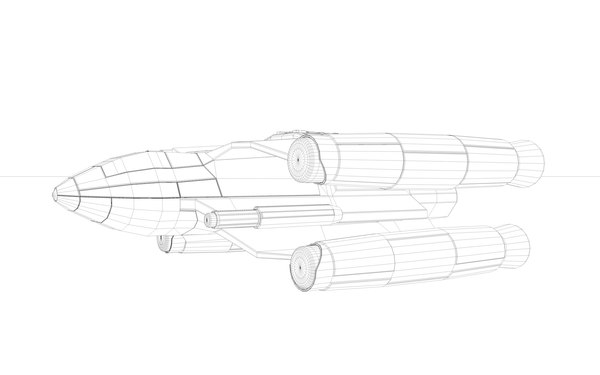 modelo 3d Nave espacial de combate de baja poli gratis - TurboSquid 1656552