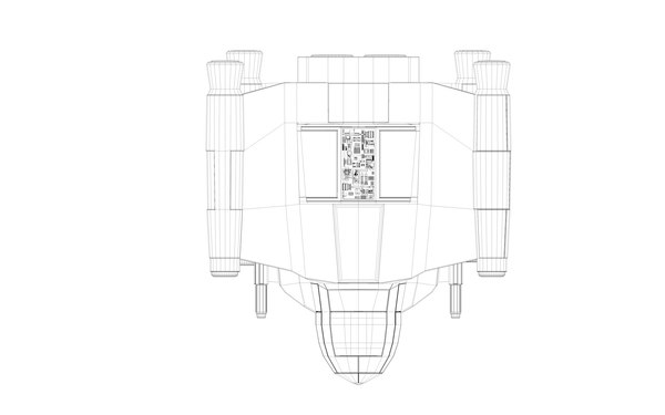 modelo 3d Nave espacial de combate de baja poli gratis - TurboSquid 1656552