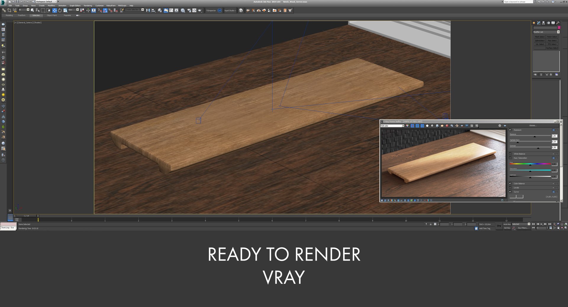 Realistic Notch Wood Server 3D Model - TurboSquid 1465020