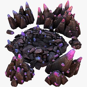 Deposits of Gems and Crystals for Dungeon and Mine 3D model