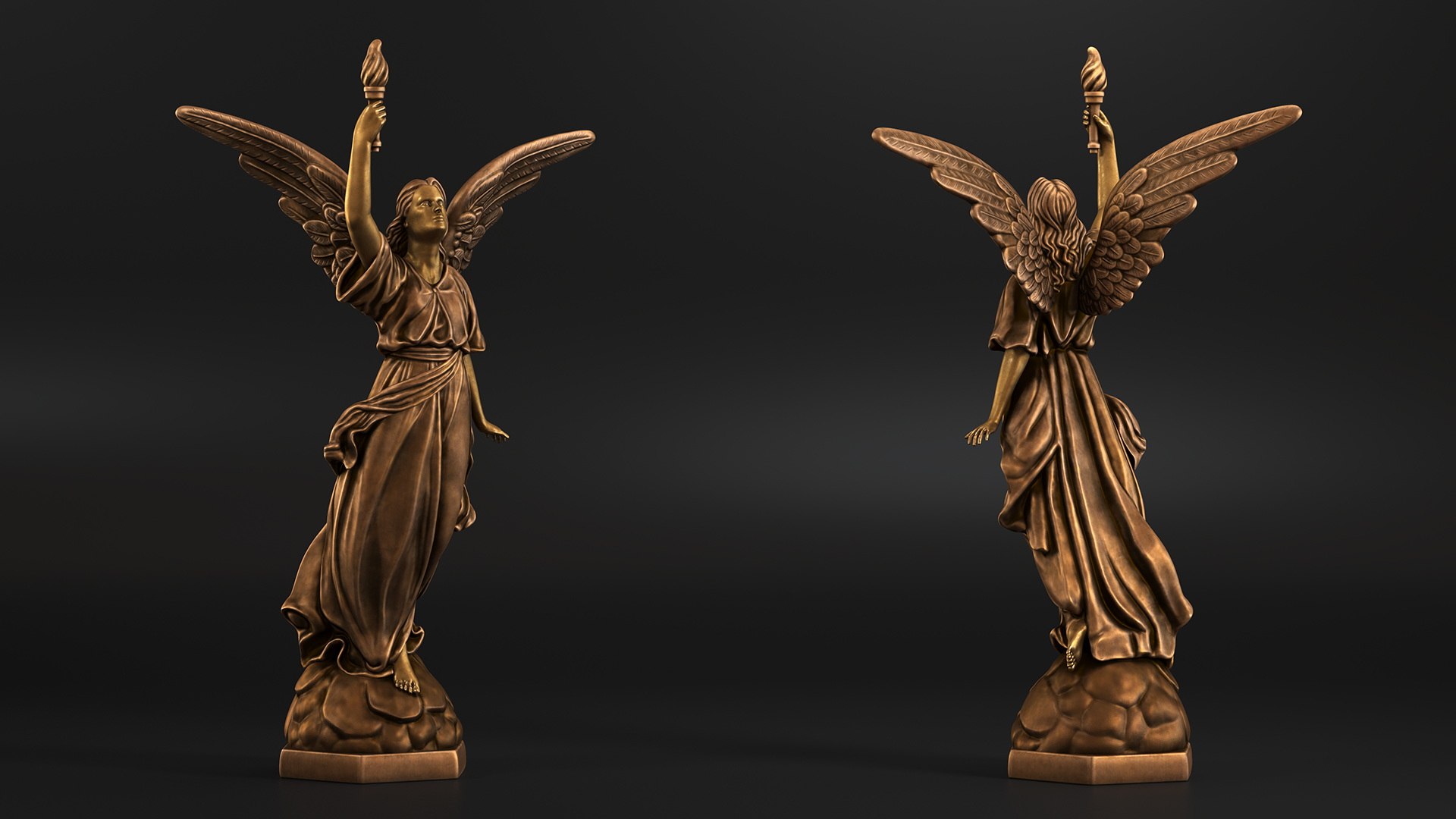 Heavens Angel Cast Bronze 3D Model - TurboSquid 2028392