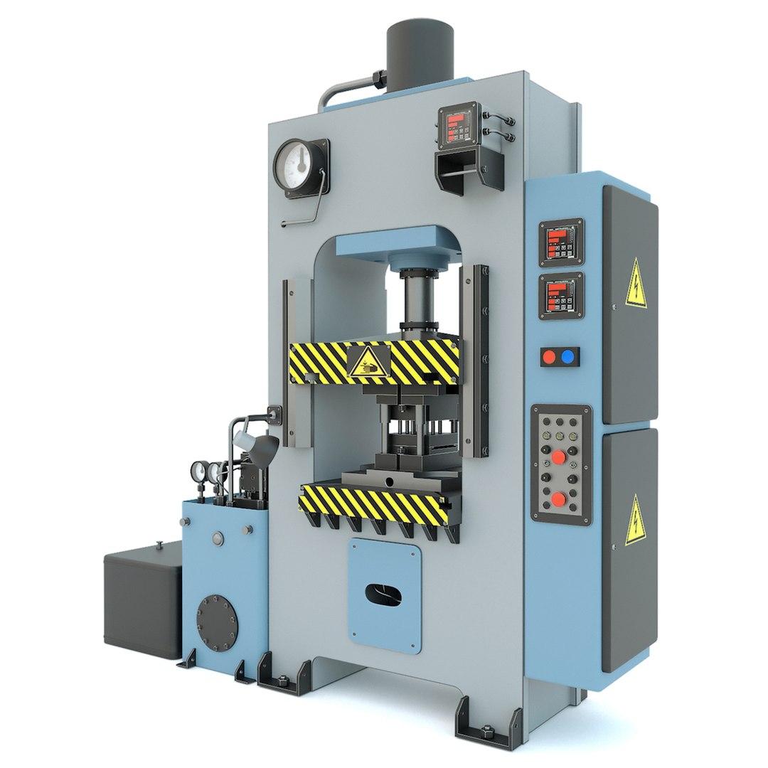 3D D2430 Hydraulic Press - Industrial Machine Tool - TurboSquid 1809548