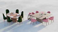 Dual Modualr Dinning Tables