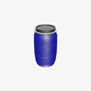 Plastic Open Head Drum 30L 3D
