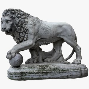 3D medici lion left model