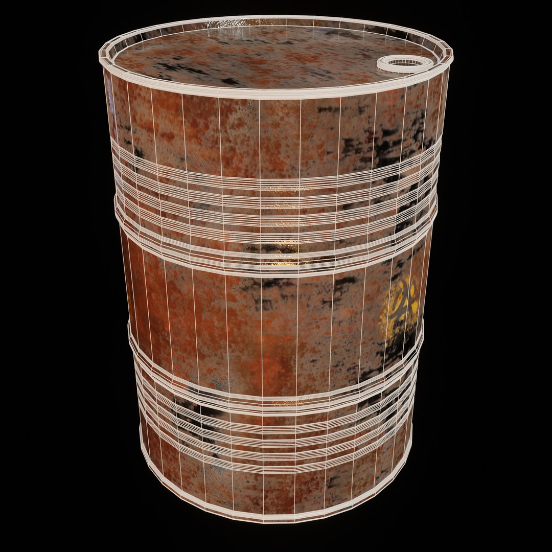 3D Model Old Rusted Barrel - TurboSquid 1800005
