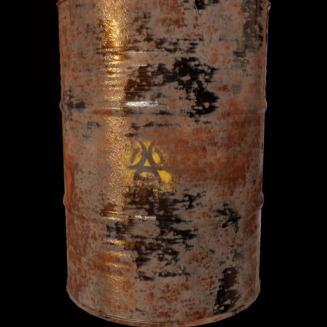 3D Model Old Rusted Barrel - TurboSquid 1800005