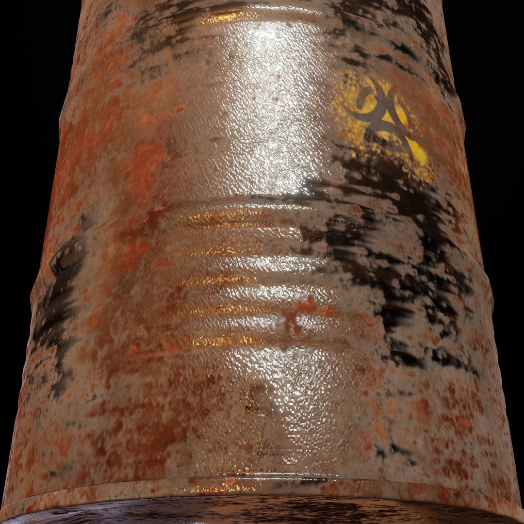 3D Model Old Rusted Barrel - TurboSquid 1800005
