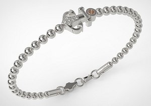 men s bracelet anchor 3d obj