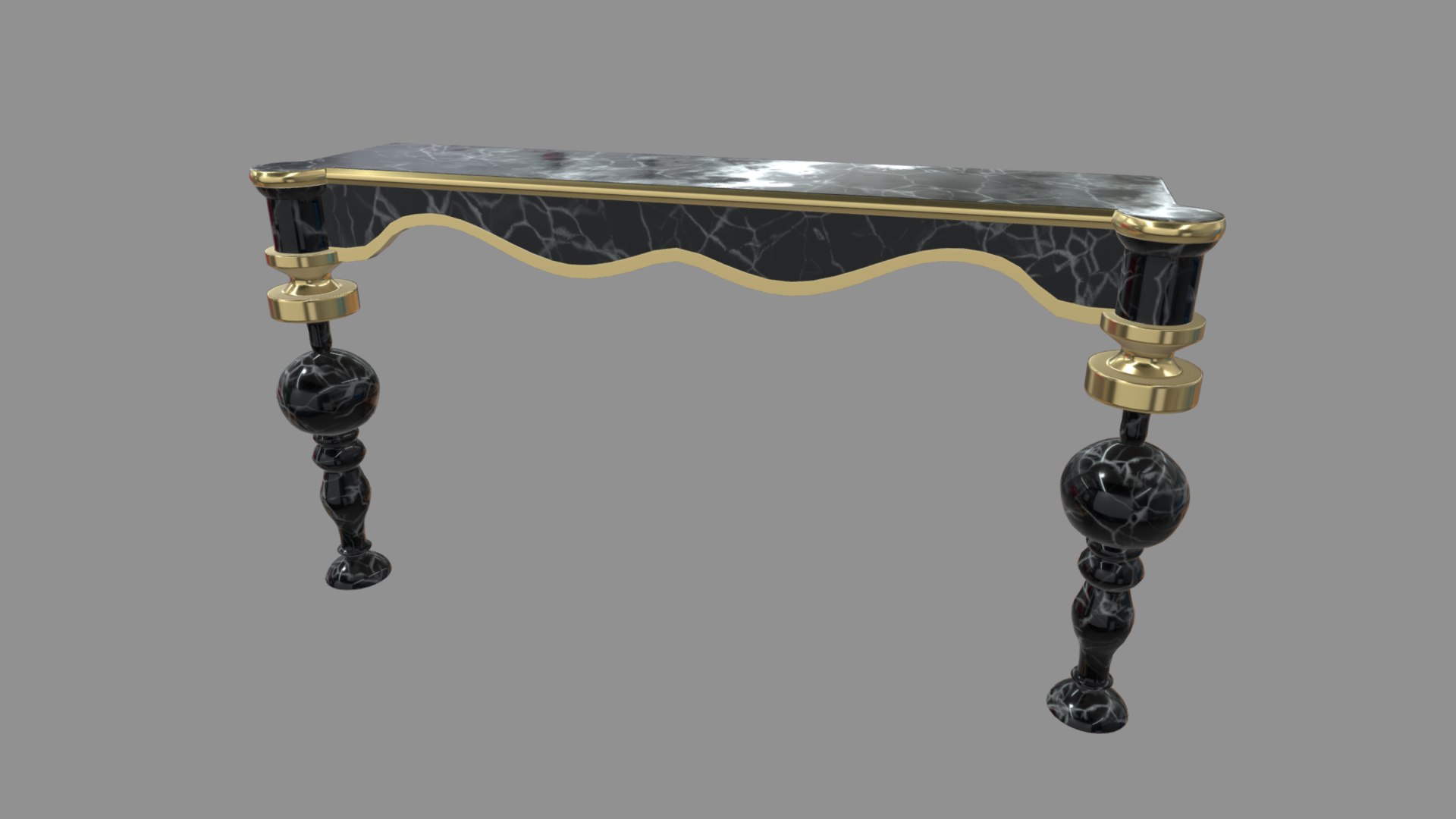 3D модель Modern Luxury Console Table TurboSquid 2045563