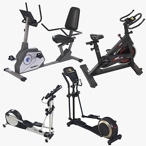 GYM Fitness Bike Collection 3D