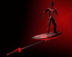 character digital surfer 3d model