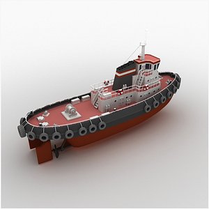 tug boat tugboat 3D