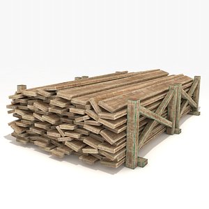 wood wooden old 3D model