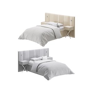 Madison Upholstered Ottoman Bed 3D model