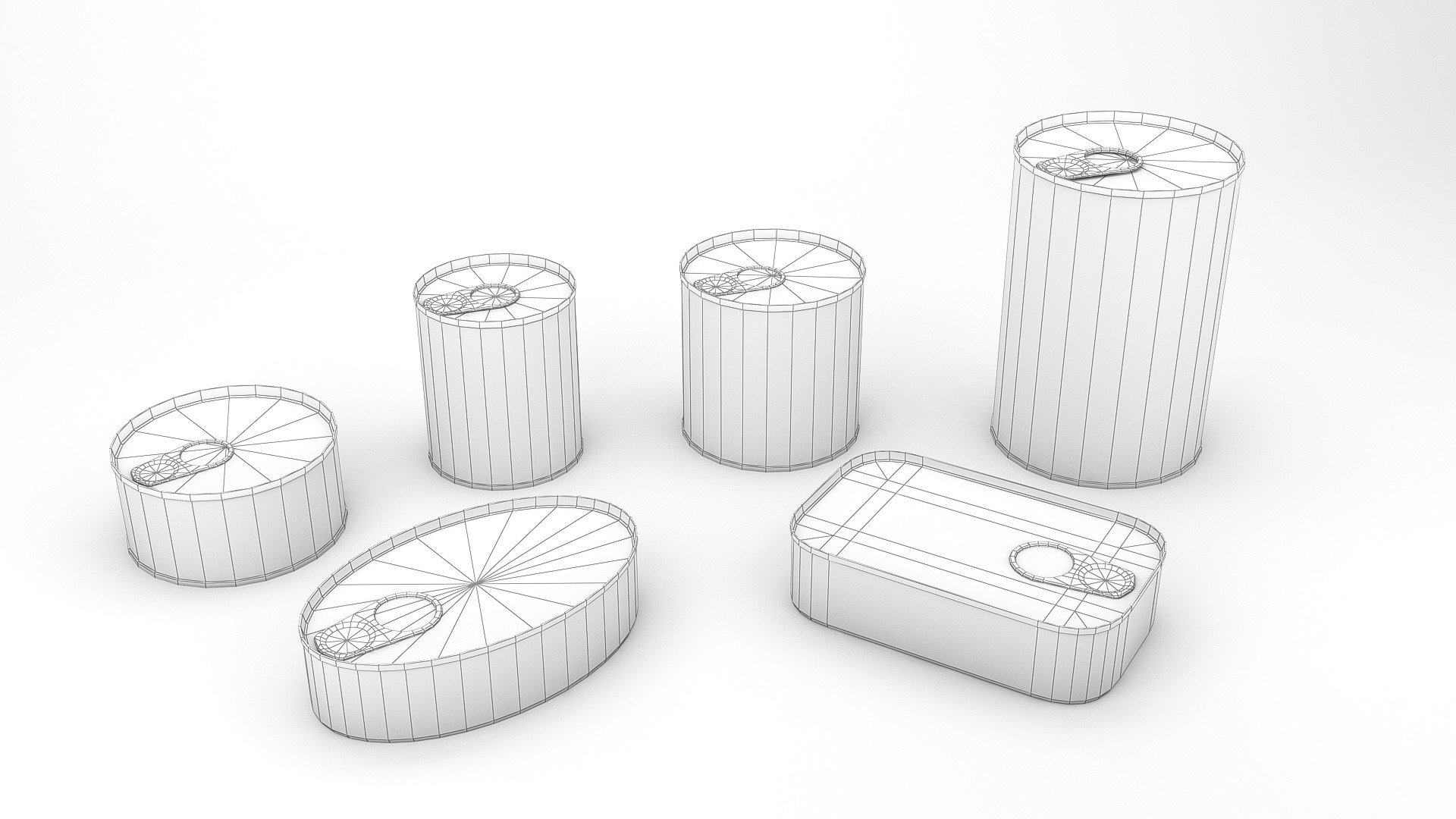 Pack Lowpoly Cans model - TurboSquid 1987104
