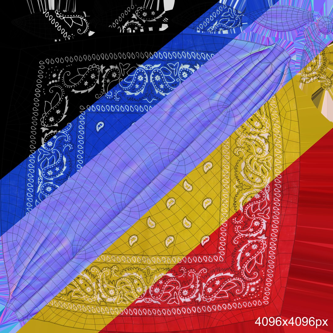 Bandana band 3D model - TurboSquid 1636402