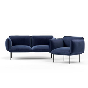 sofa seating nakki 3D model