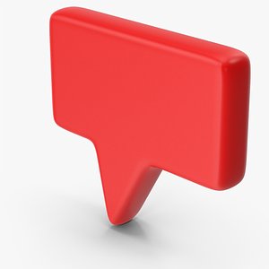 Red Social Media Bubble Symbol