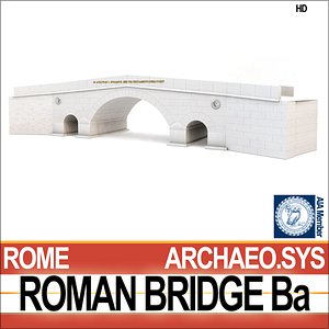 ancient roman bridge ba 3d 3ds