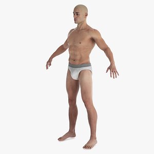 Fit Male Human Figure A-pose 3D model