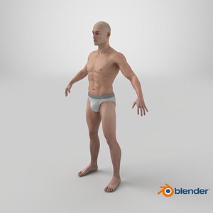 Fit Male Human Figure A-pose
