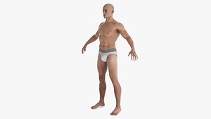 Fit Male Human Figure A-pose 3D model