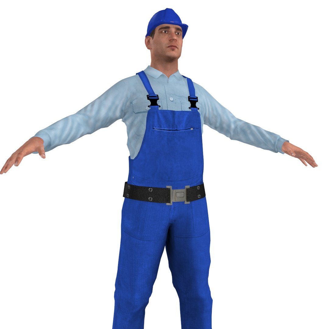 Worker Man 3d Model