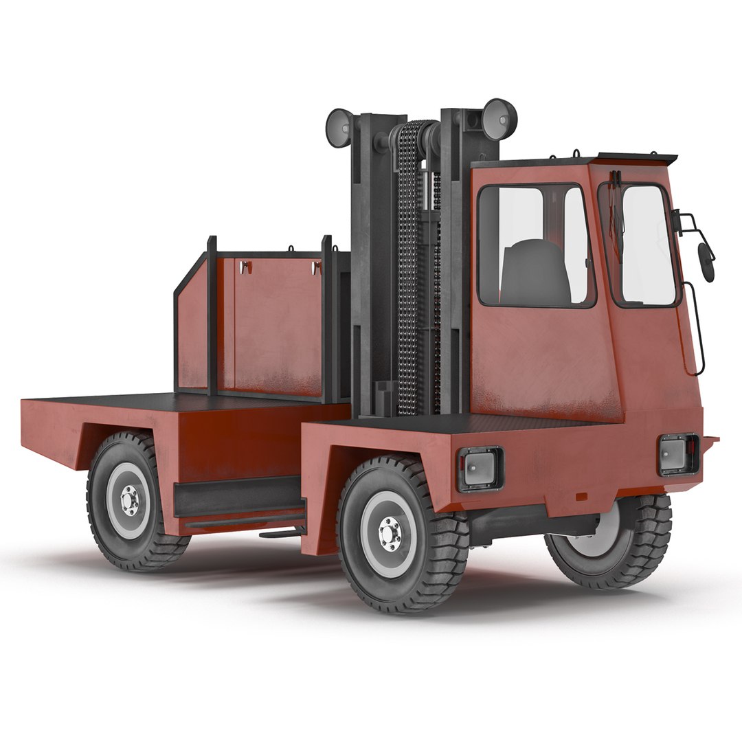 3d Model Loading Forklift Truck Red