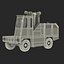 3d model loading forklift truck red