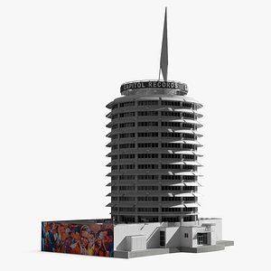 Capitol Records Tower Los Angeles White model