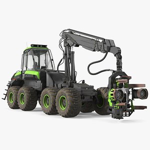 3D Forestry Harvester Dirty