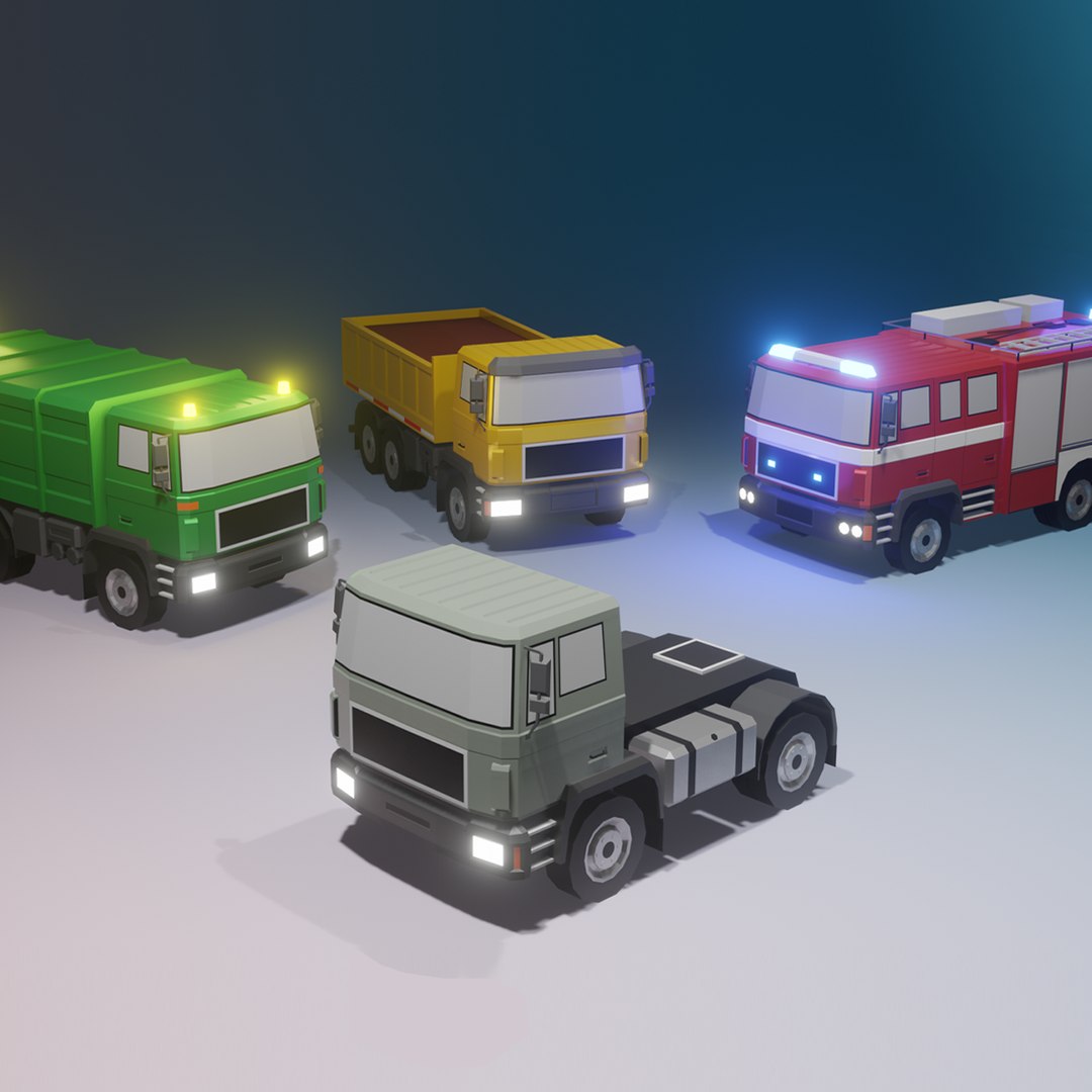 Modular Low Poly Truck Pack 3D model https://p.turbosquid.com/ts-thumb/YZ/rLMcnK/fm/beznazwy1/png/1663232651/1920x1080/fit_q87/aa7c0a1c1c4e37ea39eca8b16eb225ebbb566f17/beznazwy1.jpg