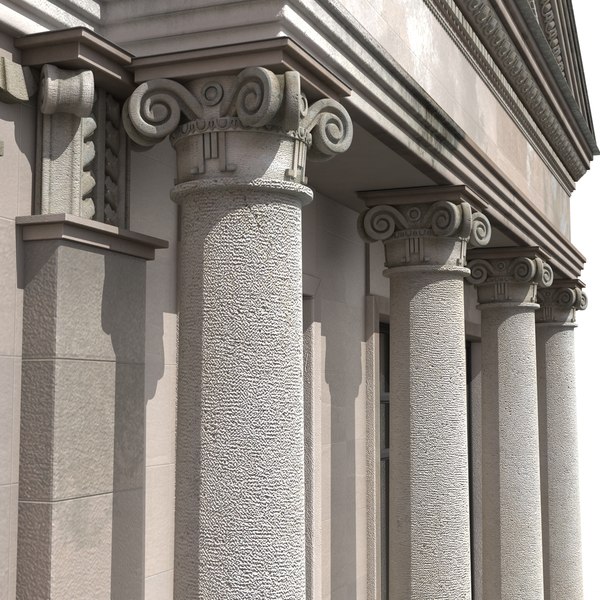 3d model building columns modeled