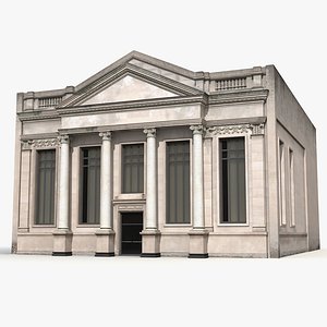 Building with Columns 3D Model