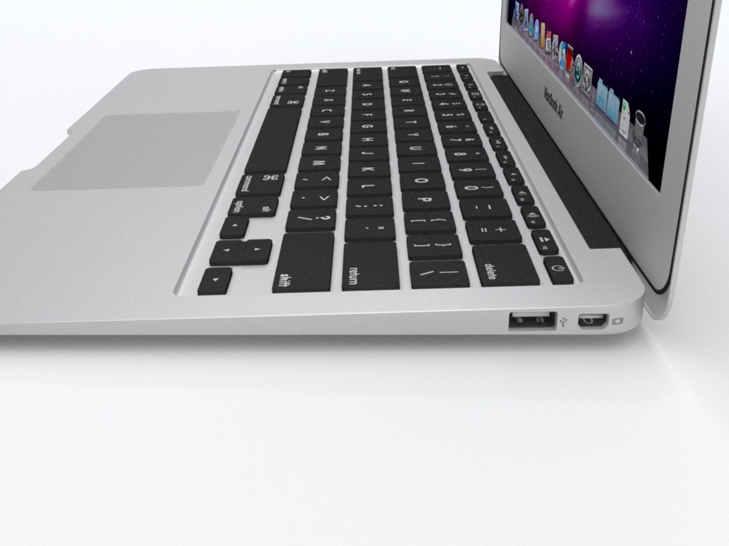 Apple Macbook Air 2010 3d Model