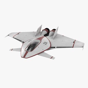 Futuristic Racer Spacecraft 3D model