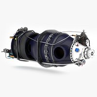 Engine Pratt and Whitney Canada PT6 blue