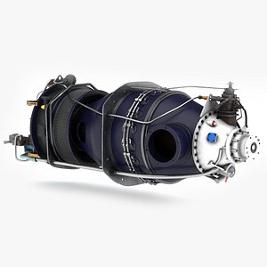 Engine Pratt and Whitney Canada PT6 blue