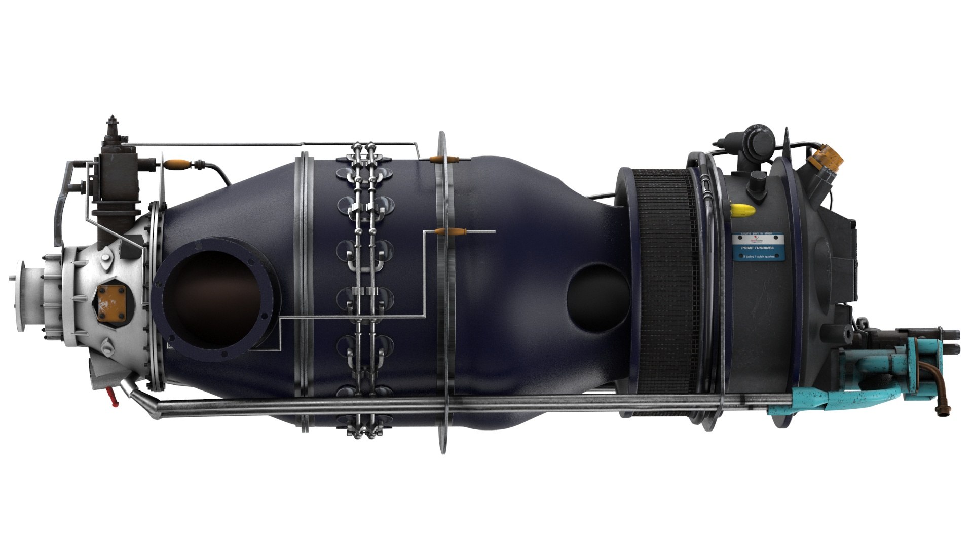 Engine Pratt And Whitney Canada PT6 Blue Model - TurboSquid 2323085