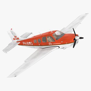 Light Aircraft Beechcraft Bonanza KLM Rigged for Maya 3D model