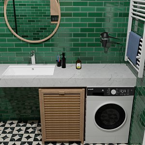 3d toilet bathroom