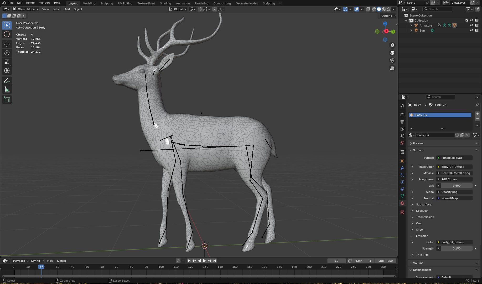 Deer-C4 3D model https://p.turbosquid.com/ts-thumb/Ya/57oRrz/lX/wireframe2/jpg/1782296711/1920x1080/fit_q87/ad24a7d7bcd510768e85fab34776320aa7b3acf4/wireframe2.jpg