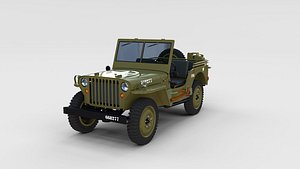 military jeep willys obj