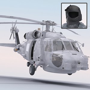 sh-60 seahawk military helicopter 3d model
